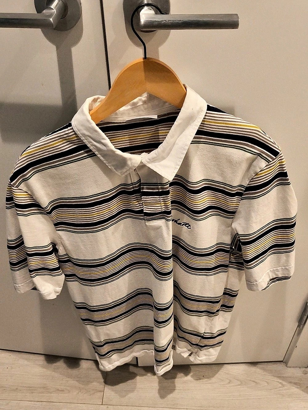 Carhartt White Gaines Rugby Polo Size L
